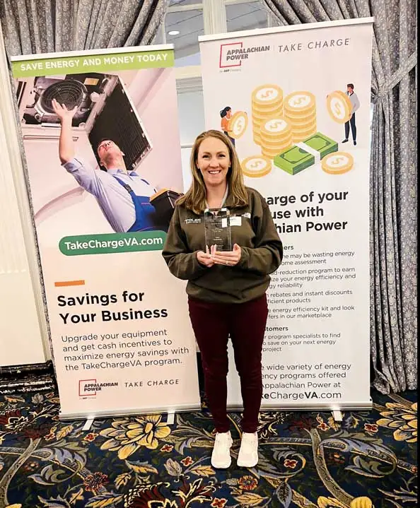 Morgan with Toler Insulating was recognized as a Top Performer in the Appalachian Power Company